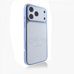  Cute Panda Leather Pattern Back iPhone 17 Pro Case - TPU Shockproof Phone Cover, White