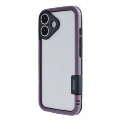  iPhone 16 Premium Color Frame TPU+PC Case, Purple