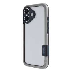  iPhone 16 Plus Premium Color Frame TPU+PC Case, Gray