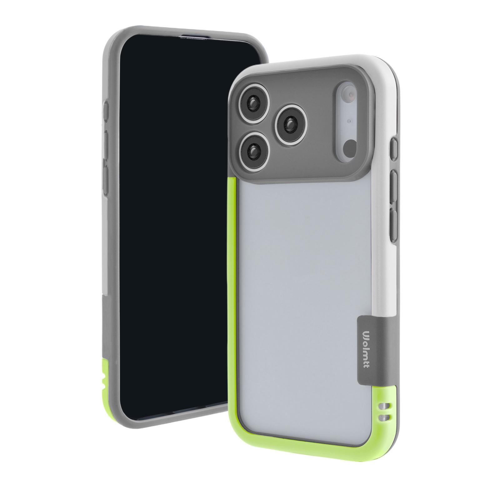 iPhone 17 Pro Bicolor Frame TPU+PC Case, White/Green