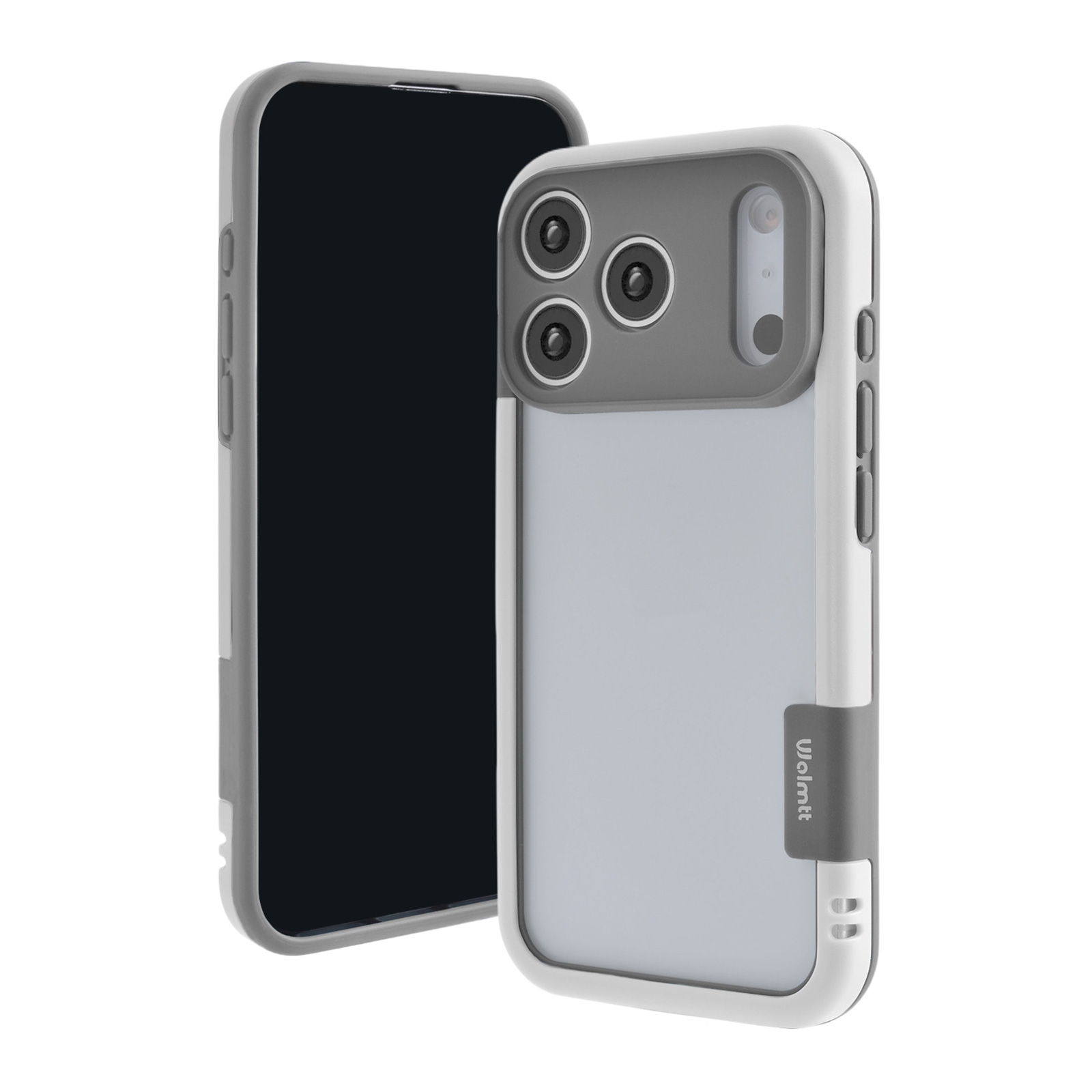 iPhone 17 Pro Bicolor Frame TPU+PC Case, White/Gray