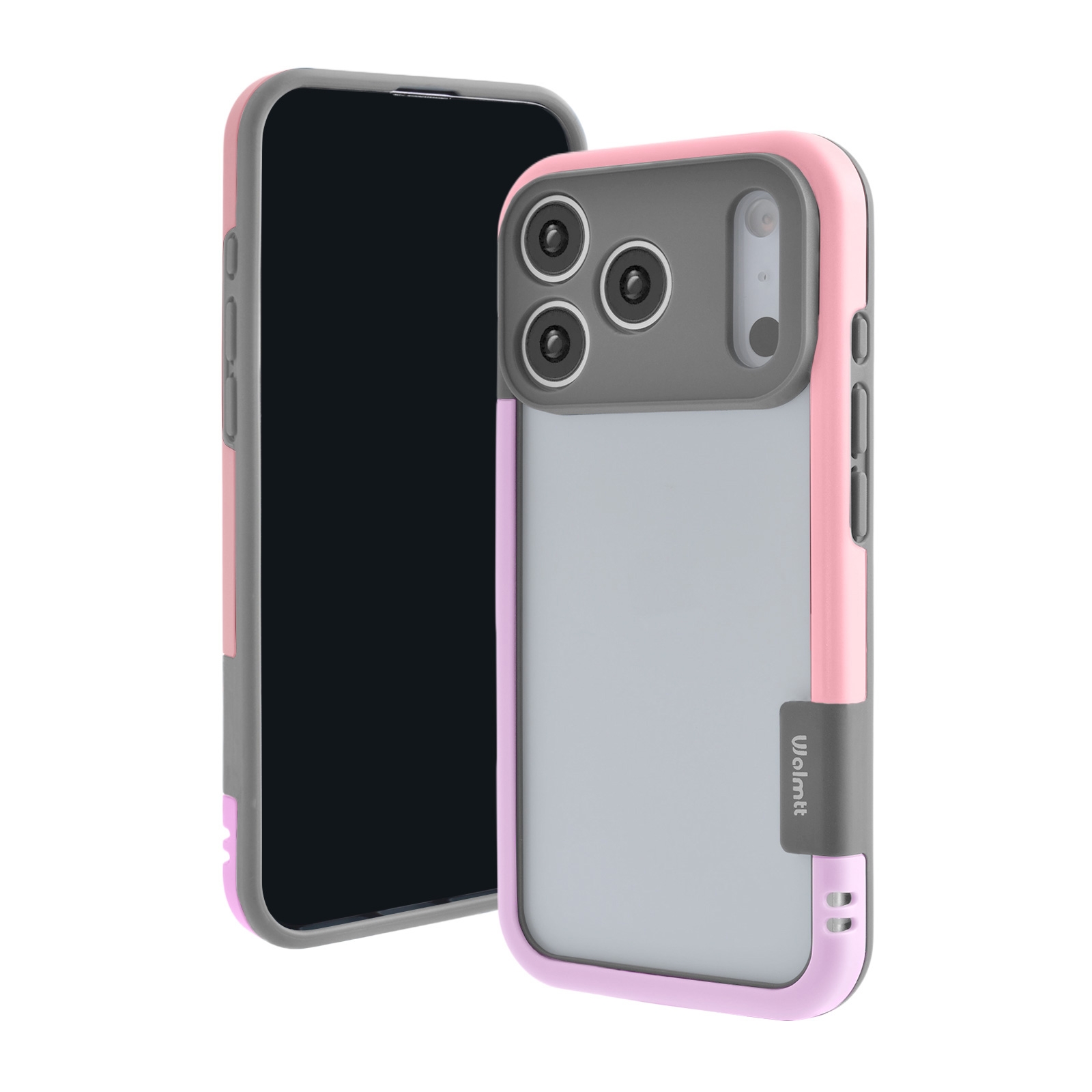 iPhone 17 Pro Bicolor Frame TPU+PC Case, Pink/Purple