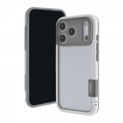  iPhone 17 Pro Max Bicolor Frame TPU+PC Case White/Gray