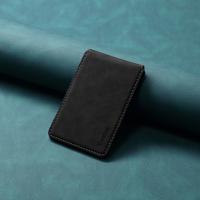  PU Retro Grain N52 Magnetic RFID Blocking Top-Bottom Opening Card Holder, Black