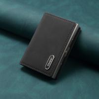  PU Skin-Feel N52 Magnetic RFID Blocking Large-Capacity Wallet Card Holder, Black