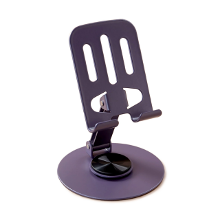 360 degree rotatable metal phone stand base - purple