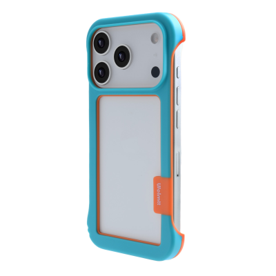  iPhone 17 Pro Max Frame Case with Vented Back for Enhanced Cooling, Blue
