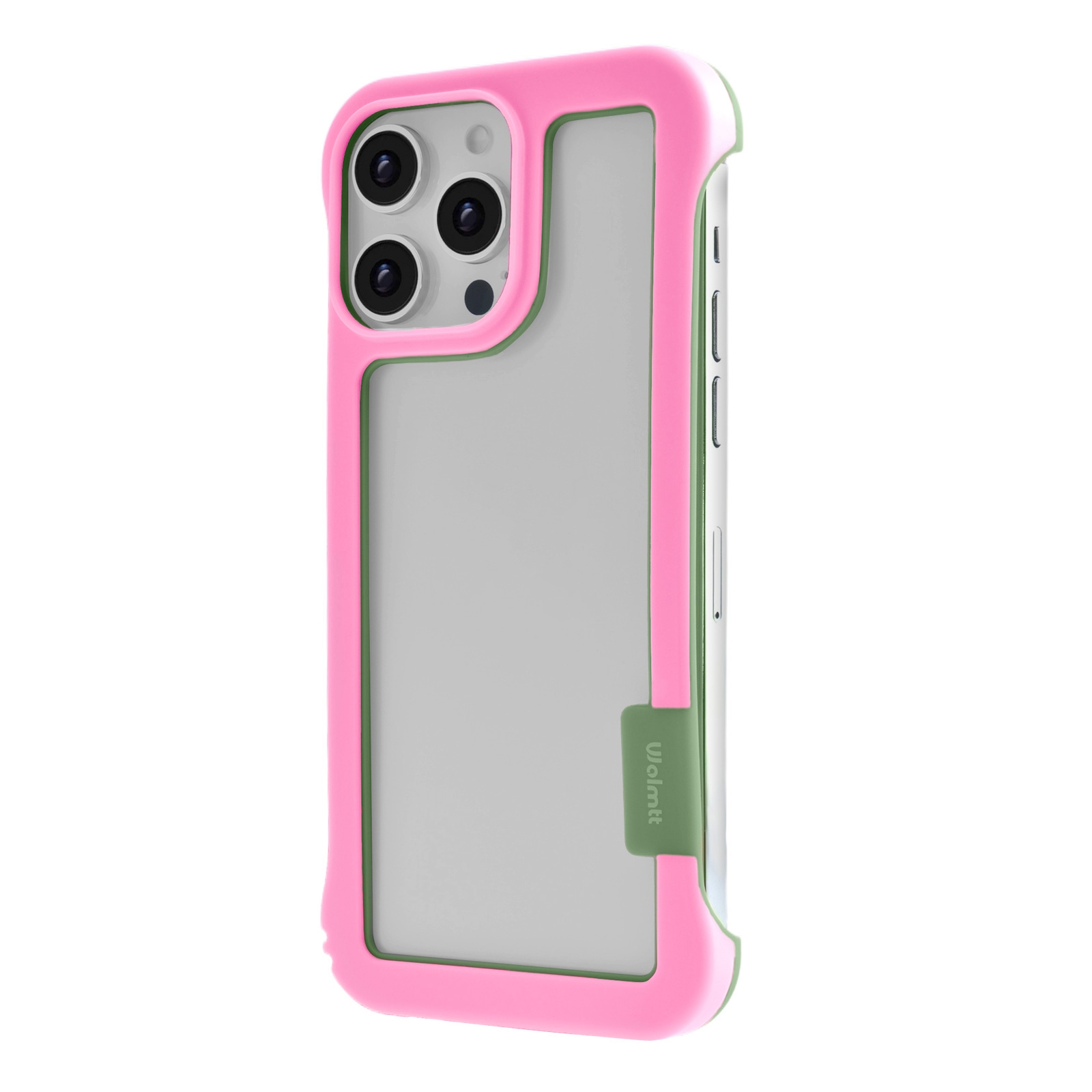 iPhone 16 Pro Frame Case with Vented Back for Enhanced Cooling, Pink