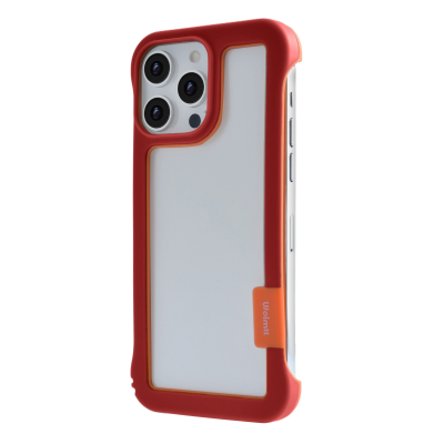  iPhone16 Pro Frame Case with Vented Back for Enhanced Cooling, Red