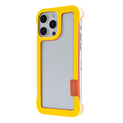  iPhone 16 Pro Frame Case with Vented Back for Enhanced Cooling, Yellow