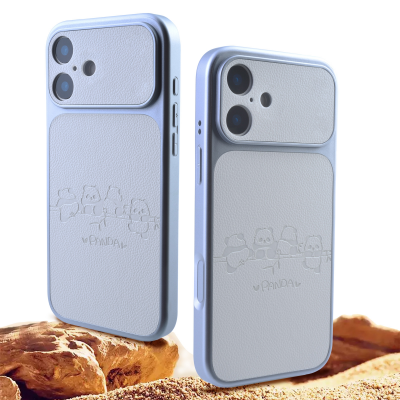 cute cartoon panda print on phone case - white