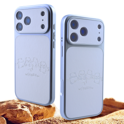 cute cartoon panda print on iphone 17 pro max case - white