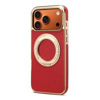  Magnetic Gear Rotating Stand Phone Case for iPhone 17 Pro Max, Red