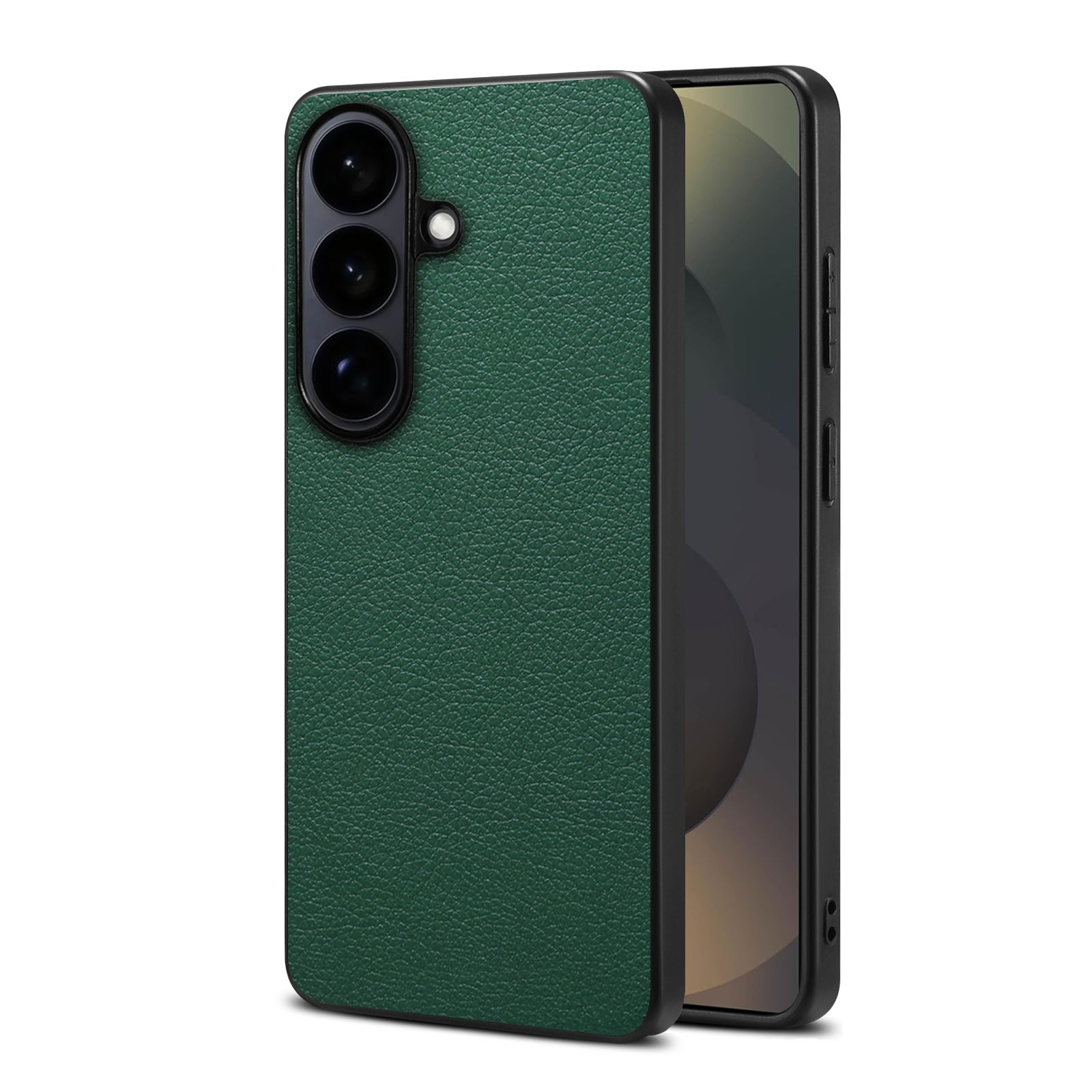PU A08 Calf-Pattern Back Case for S26 Plus, Green