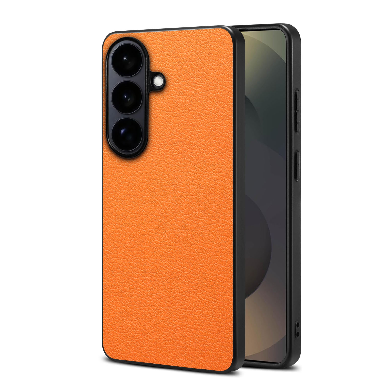 PU A08 Calf-Pattern Back Case for S26, Orange