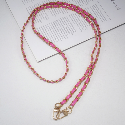  Vintage-Inspired PU Leather Woven Phone Chain, Hot Pink