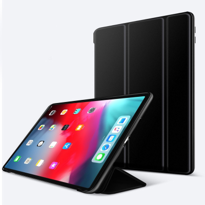  Slim Flip iPad Cover - Foldable Stand Function Front Cover for iPad Air (2024/2025), Black