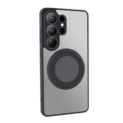  Magnetic Phone Case with 360° Rotating Stand for S26 Ultra, Black