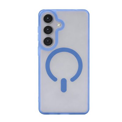 Matte Anti-Fingerprint Magnetic Phone Case for S26, Blue Matte Anti-Fingerprint Magnetic Phone Case for S26, Blue