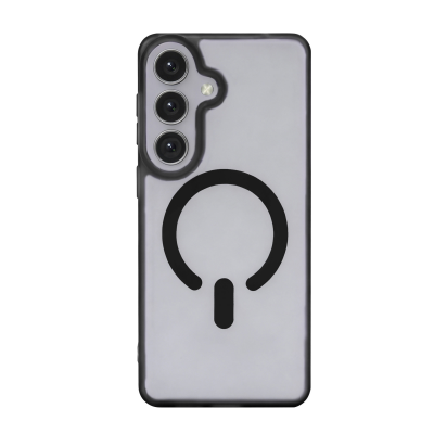 Matte Anti-Fingerprint Magnetic Phone Case for S26, Black Matte Anti-Fingerprint Magnetic Phone Case for S26, Black