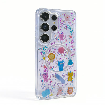Colorful Cartoon Animal Clear Protective Cover for S26 Ultra