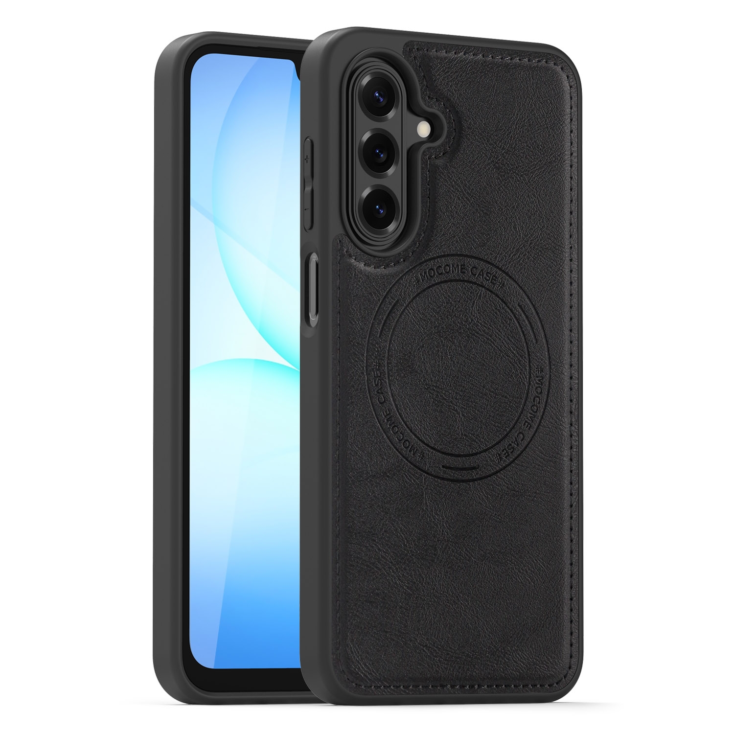 Shockproof PU Back Panel Magnetic Phone Case for S26, Black