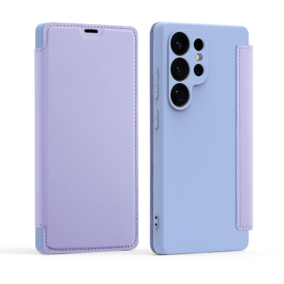  Skin-Feel PU Flip Phone Case for S26 Ultra, Purple