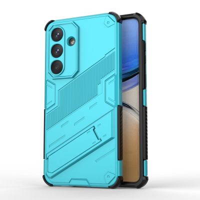 samsung s26 plus armor texture case with foldable hidden stand blue