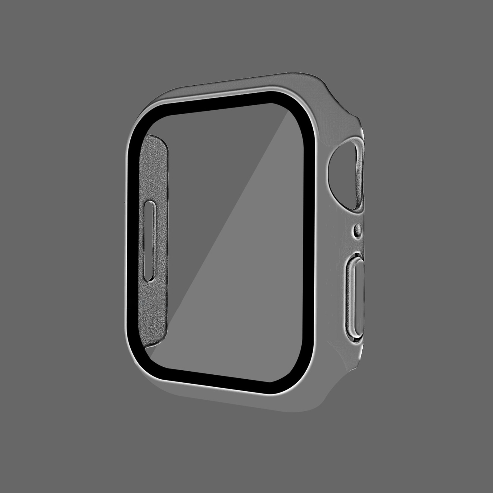 PC Case with Built-in Tempered Glass for iWatch Series 10/11 (46mm), Clear