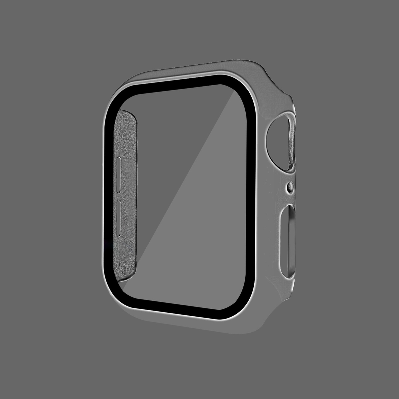 PC Case with Built-in Tempered Glass for iWatch Series 4/5/6/SE (40mm), Clear