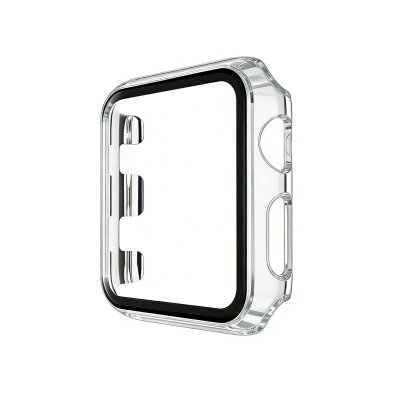  PC Case with Built-in Tempered Glass for iWatch Series 2/3 (38mm), Clear