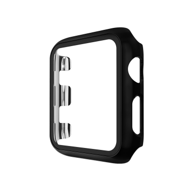  PC Case with Built-in Tempered Glass for iWatch Series 2/3 (38mm), Black