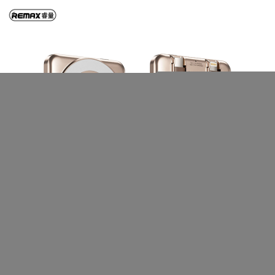  5000mAh PD 15W Magnetic Wireless Power Bank, Fast Charging Battery Pack with Zinc Alloy Holder Built-in USB C and 8 Pin Cable, Gold