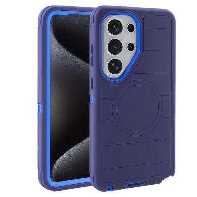 striped texture back panel on rugged phone case for enhanced grip