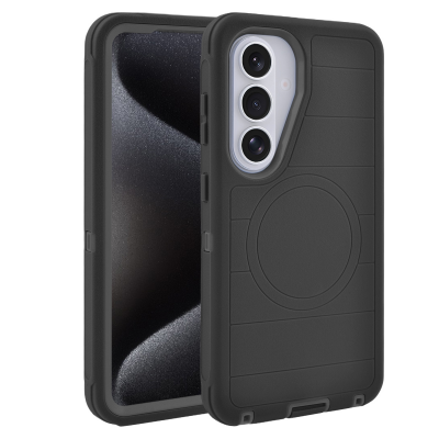 striped texture back panel on rugged phone case for enhanced grip