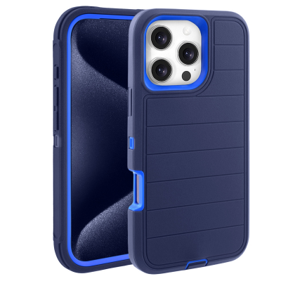 striped texture back panel on rugged phone case for enhanced grip