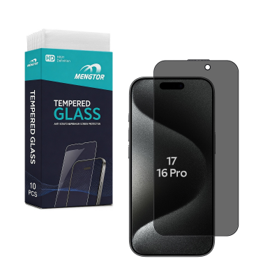 Privacy tempered glass screen protector wholesale 10 pack for iPhone 17