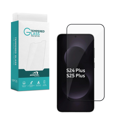  [10 Pack]Full Cover Tempered Glass for Samsung Galaxy S24 Plus/ S25 Plus - Black