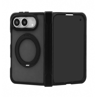black skin‑feel anti‑fingerprint iphone duo case full product view