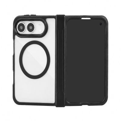 clear pc back panel foldable iphone duo case full view