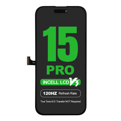 Diagnosable LCD Screen Digitizer Assembly Replacement for iPhone 15 Pro (IC Transfer NOT Required)(Incell COF/ 120HZ) wholesale iphone 15 pro incell cof lcd replacement screen no ic transfer