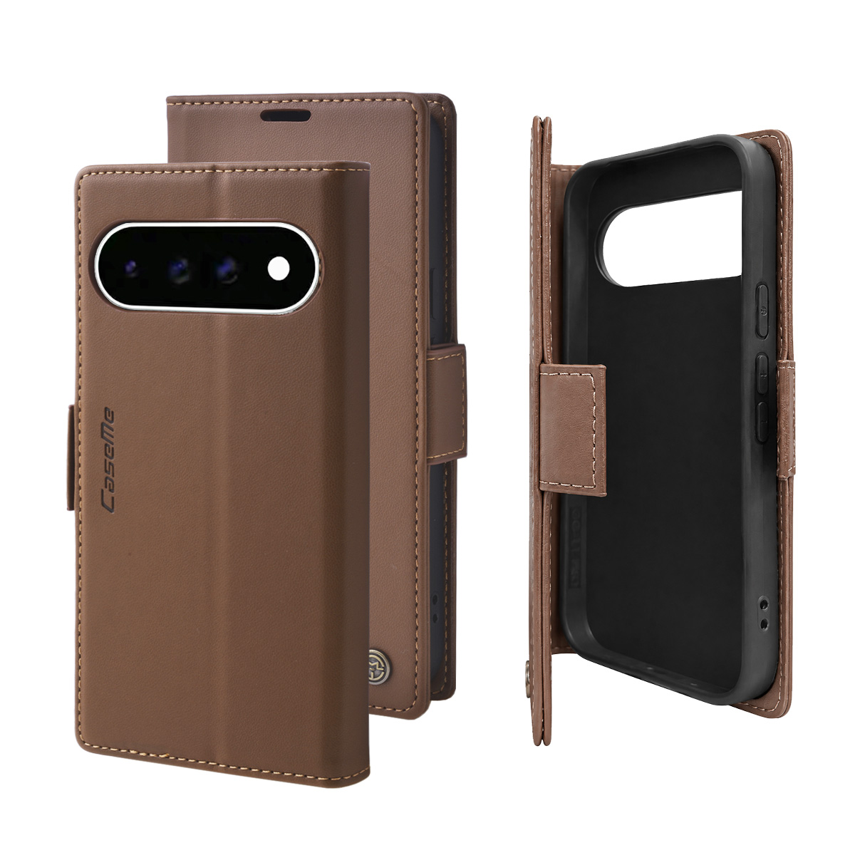 CaseMe Wallet Case for Google Pixel 11/11 Pro , Brown (Only Ground Shipping)