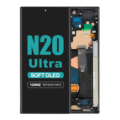 galaxy note 20 ultra n985 oled assembly with frame mystic black
