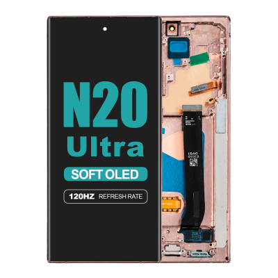 galaxy note 20 ultra n985 oled assembly with frame mystic bronze