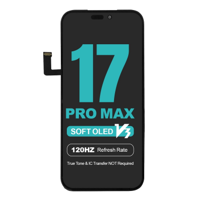 wholesale iphone 17 pro max soft oled replacement screen 120hz no ic transfer