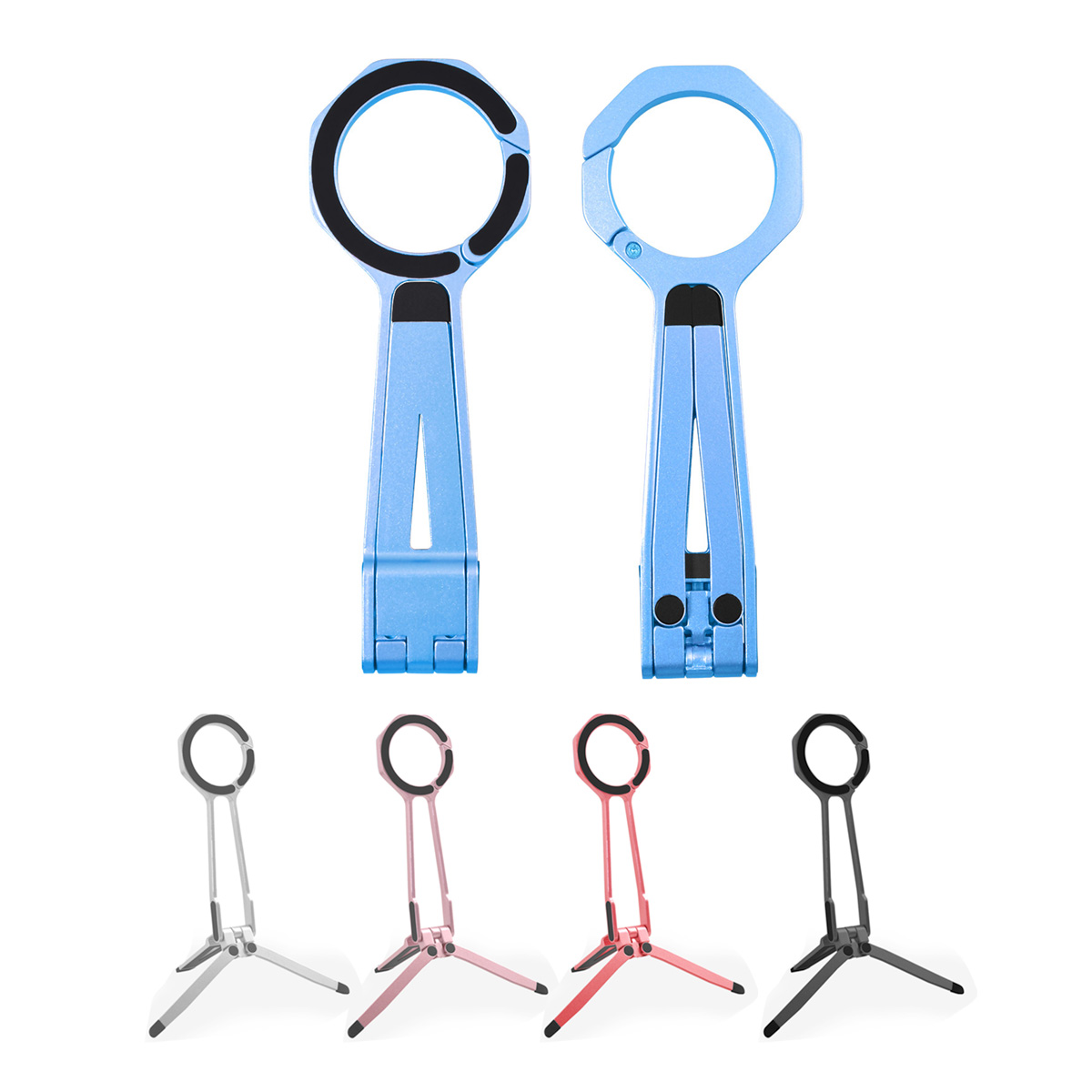 M40 Magnetic Phone Tripod & Selfie Stick with spring buckle mount, available in multiple colors.