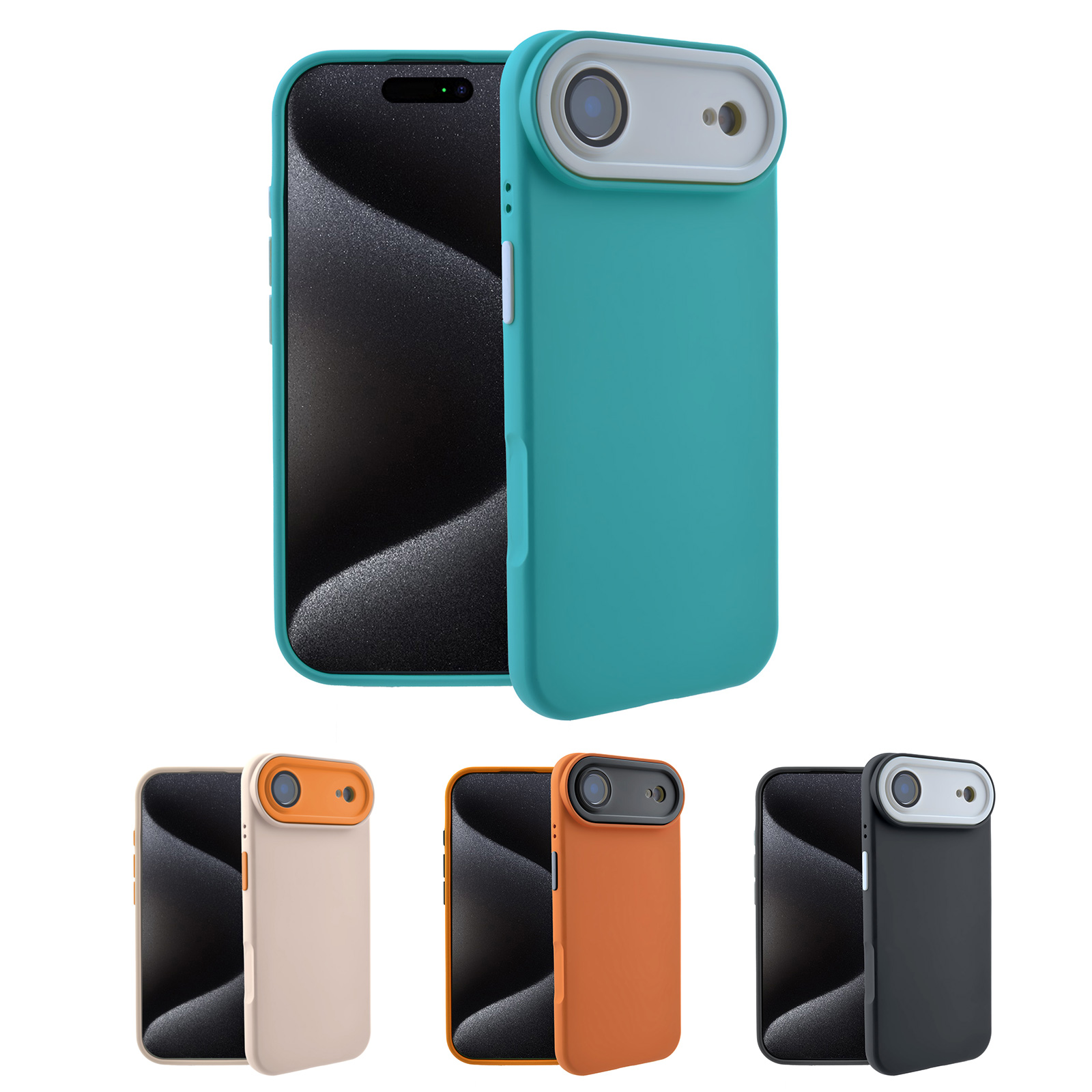 Color Block Silicone Case