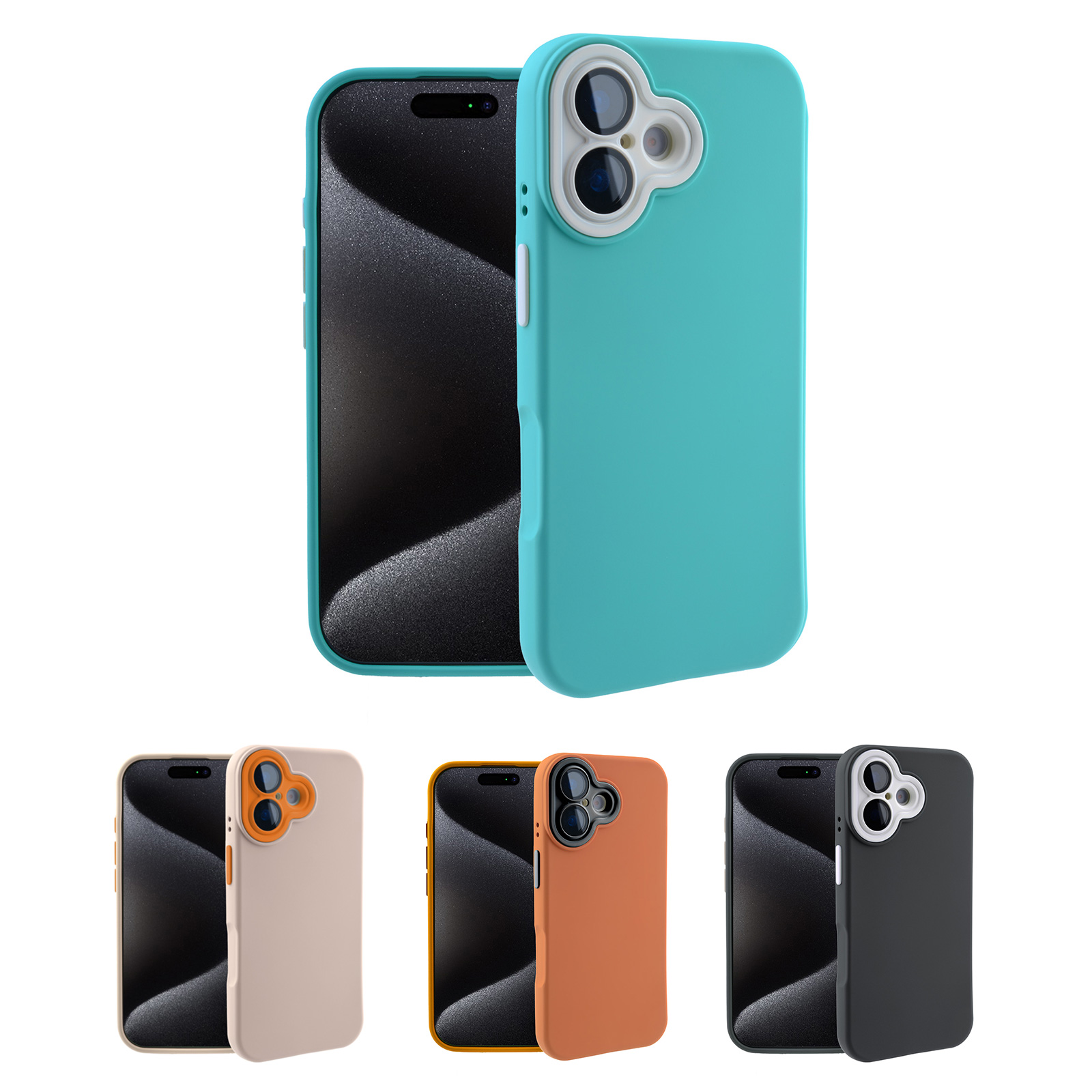 Color Block Silicone Case