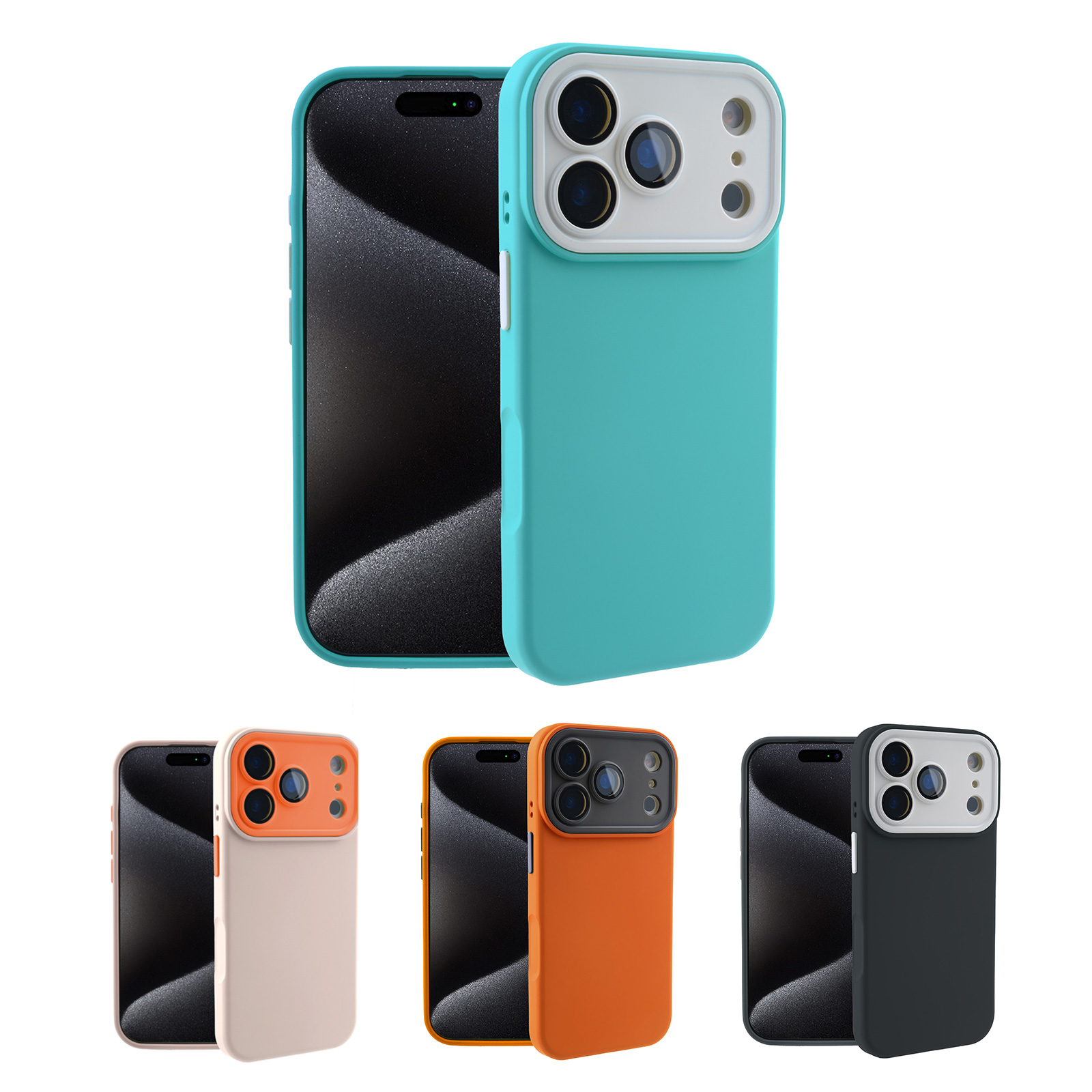 Color Block Silicone Case