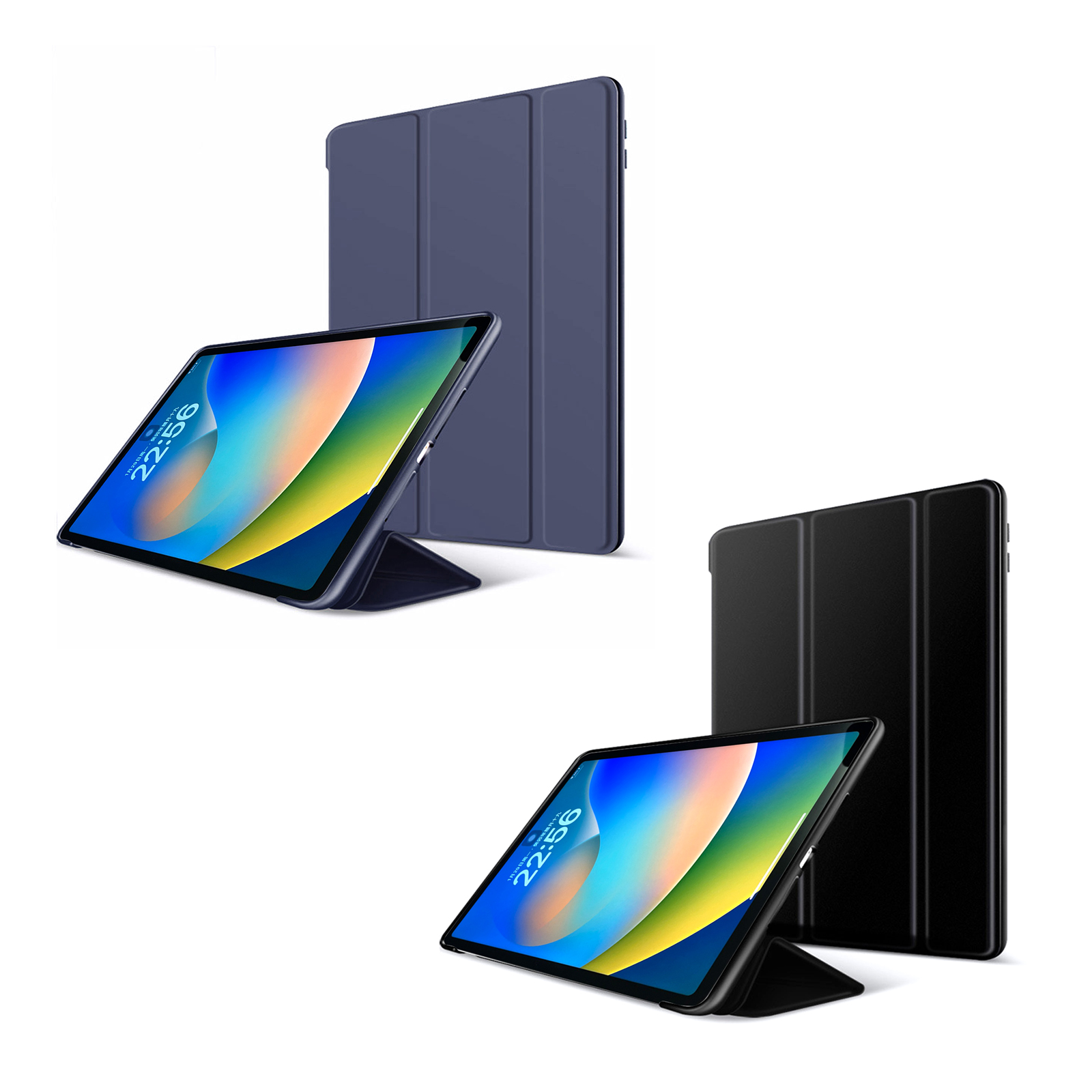 ipad air 4 case, ipad air 5 case, ipad air 6 case, ipad air 7 case, dark blue, black